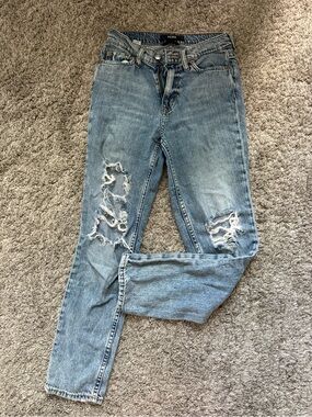 Distressed Mom Jeans